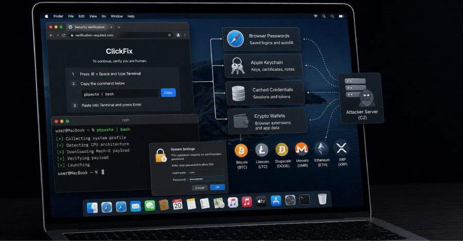 A One-Line Copy-Paste Trick Drains Crypto Wallets on Mac